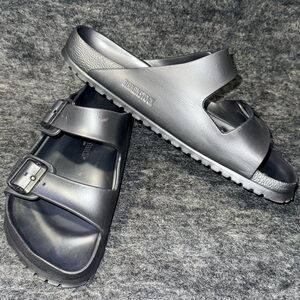 Birkenstock Men's Gray Slide Sandals